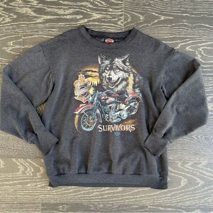 VTG 90’s HARLEY DAVIDSON Crew Neck Survivors Sweatshirt